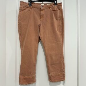 J.Jill Jean pants 14 cropped cinnamon burnt orange